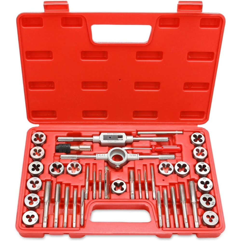 Набор метчиков и плашек метрический 40 пр. REWOLT T1136