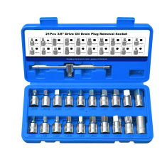 Набор головок для откручивания пробок поддона масляного 21 предмет REWOLT (T1586)