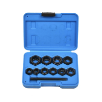 Набор для выкручивания поврежденных болтов и гаек, 11 шт (низкий профиль) REWOLT (T1345)